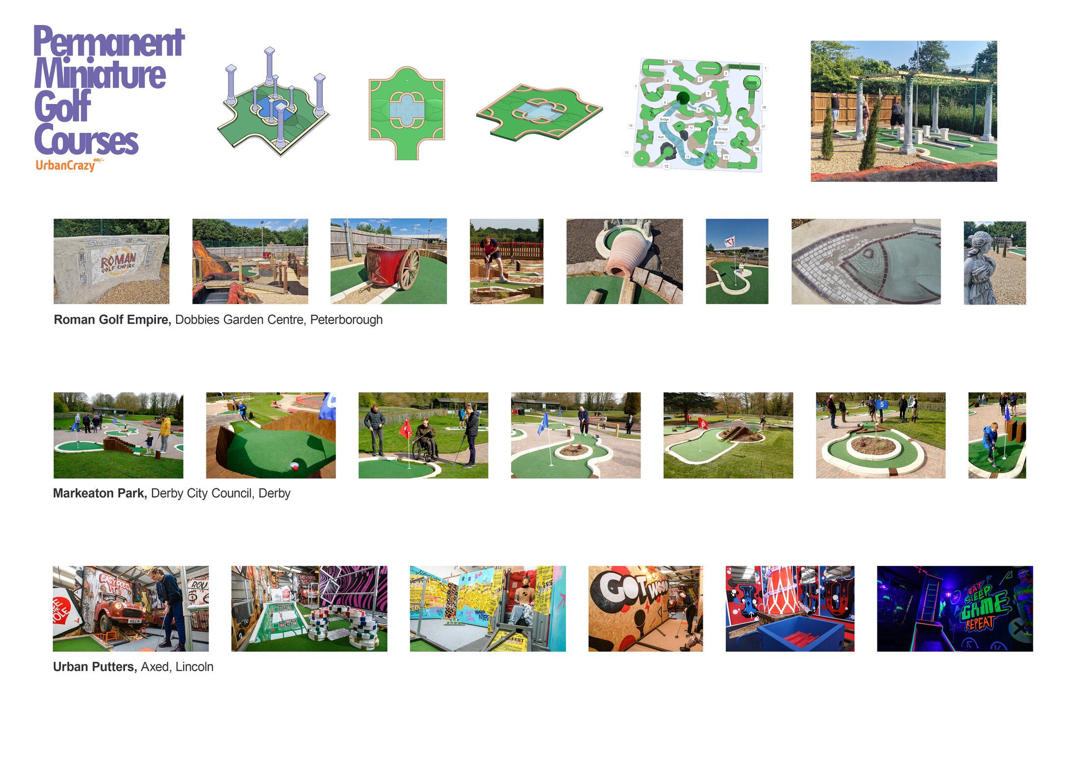 Roman Golf Empire, Markeaton Park and Urban Putters course photography
