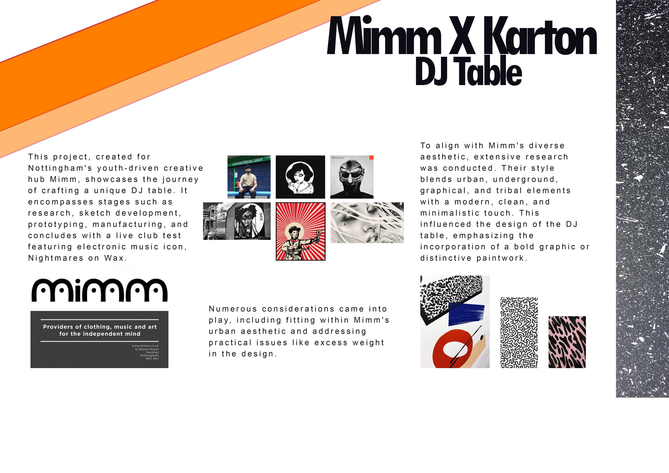 Research and mood board for the Mimm DJ table